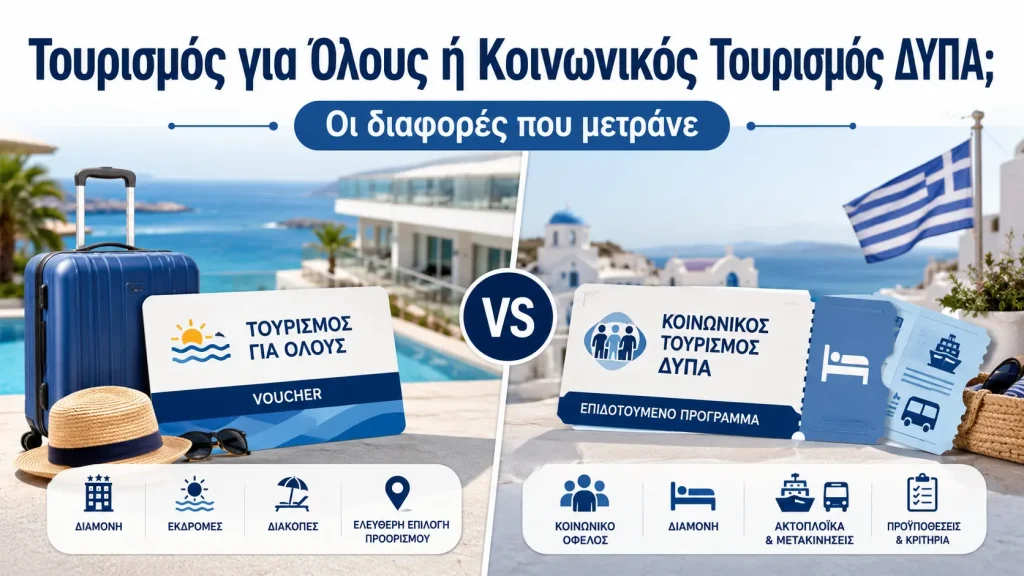 Τουρισμός για Όλους ή Κοινωνικός Τουρισμός ΔΥΠΑ; Οι διαφορές που μετράνε